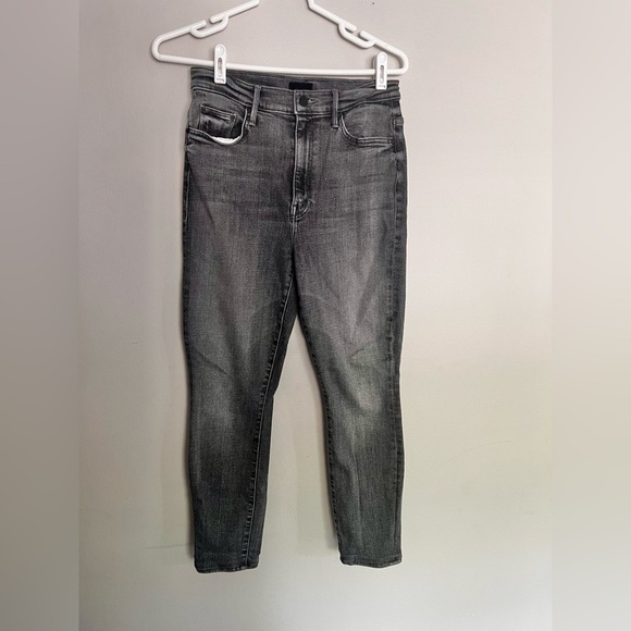 Mother The Super Swooner Open Late Skinny Jeans Size 28 Black - Picture 3 of 7